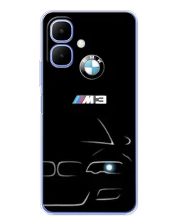 Чехол для TECNO Spark Go 2 с картинкой «Минималистичный принт BMW M3»