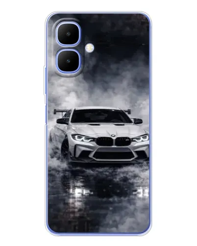 Чехол для TECNO Spark Go 2 с картинкой «BMW сквозь туман»