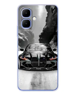 Чехол для TECNO Spark Go 2 с картинкой «BMW — акварельный дрифт»