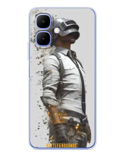 Чохол для TECNO Spark Go 2 з картинкою «PUBG — боєць у пилу»