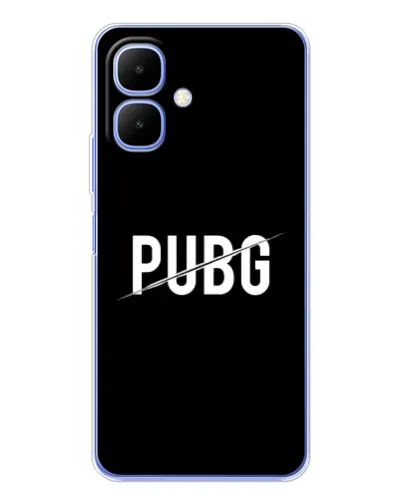 Чохол для TECNO Spark Go 2 з картинкою «PUBG — білий логотип»