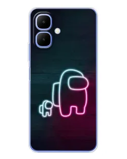 Чехол для TECNO Spark Go 2 с картинкой «Among Us неон-арт» Чехол для TECNO Spark Go 2 с картинкой «Among Us неон-арт»