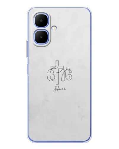 Чехол для TECNO Spark Go 2 с картинкой «Иоанна 3:16 Крест»
