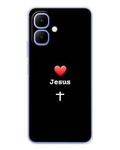 Чехол для TECNO Spark Go 2 с картинкой «Сердце - Jesus»