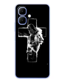Чехол для TECNO Spark Go 2 с картинкой «Сияющий крест Jesus»