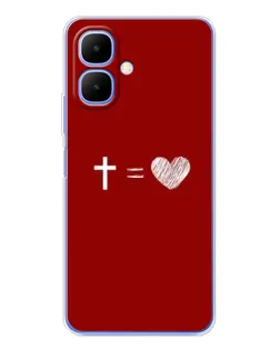 Чехол для TECNO Spark Go 2 с картинкой «Уравнение любви»