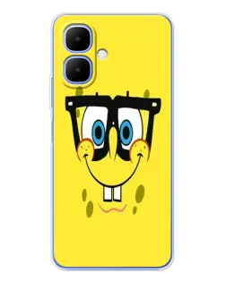 Чехол для TECNO Spark Go 2 с картинкой «Минималистичный Спанч Боб» Чехол для TECNO Spark Go 2 с картинкой «Минималистичный Спанч Боб»
