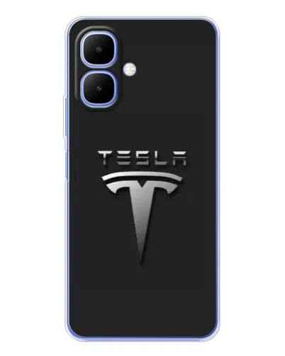 Чехол для TECNO Spark Go 2 с картинкой «Стальной логотип Tesla» Чехол для TECNO Spark Go 2 с картинкой «Стальной логотип Tesla»