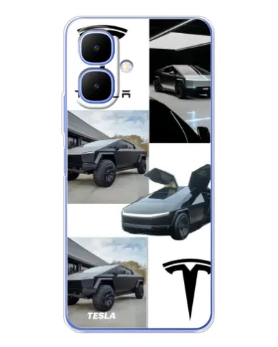 Чехол для TECNO Spark Go 2 с картинкой «Коллаж Cybertruck Tesla» Чехол для TECNO Spark Go 2 с картинкой «Коллаж Cybertruck Tesla»