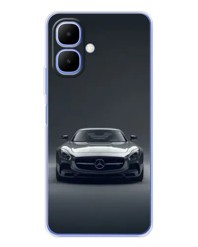 Чехол для TECNO Spark Go 2 с картинкой «Mercedes на черном»