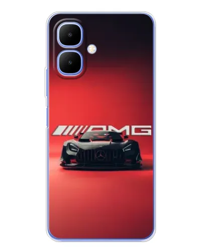 Чехол для TECNO Spark Go 2 с картинкой «Mercedes AMG — красная линия»