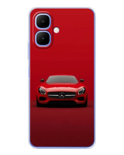 Чехол для TECNO Spark Go 2 с картинкой «Красный Mercedes AMG»
