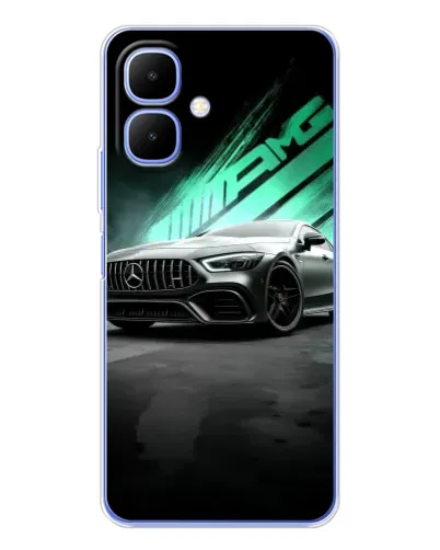 Чехол для TECNO Spark Go 2 с картинкой «Темный Mercedes AMG»
