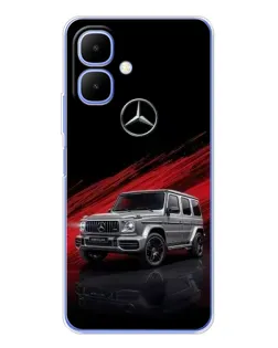 Чехол для TECNO Spark Go 2 с картинкой «Mercedes G-Class красный»
