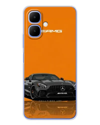 Чехол для TECNO Spark Go 2 с картинкой «Оранжевый Mercedes AMG»
