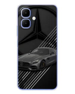 Чехол для TECNO Spark Go 2 с картинкой «Mercedes AMG — графика»