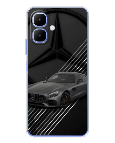 Чехол для TECNO Spark Go 2 с картинкой «Mercedes AMG — графика»