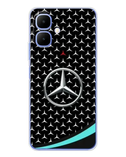 Чехол для TECNO Spark Go 2 с картинкой «Mercedes — бирюзовый акцент»