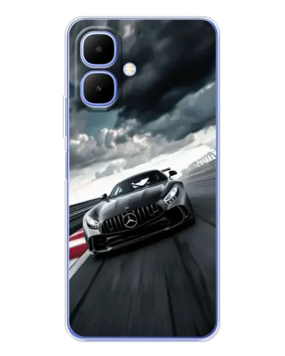 Чехол для TECNO Spark Go 2 с картинкой «Гоночный Mercedes AMG»