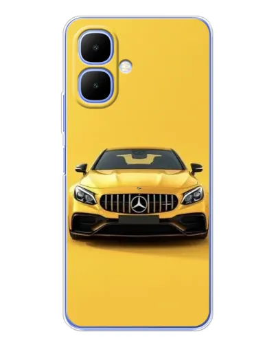 Чехол для TECNO Spark Go 2 с картинкой «Желтый Mercedes GT»