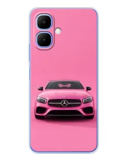 Чехол для TECNO Spark Go 2 с картинкой «Розовый Mercedes AMG» Чехол для TECNO Spark Go 2 с картинкой «Розовый Mercedes AMG»