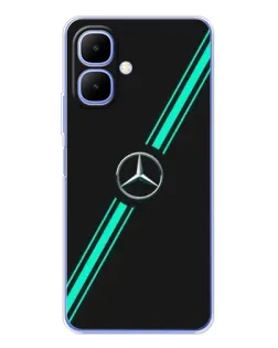 Чехол для TECNO Spark Go 2 с картинкой «Спортивные линии Mercedes» Чехол для TECNO Spark Go 2 с картинкой «Спортивные линии Mercedes»