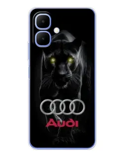 Чохол для TECNO Spark Go 2 з картинкою «Пантера та Audi»