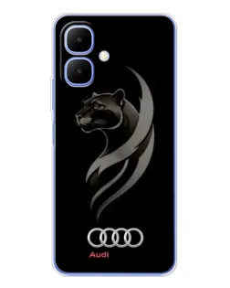 Чохол для TECNO Spark Go 2 з картинкою «Графіка — пантера та Audi»