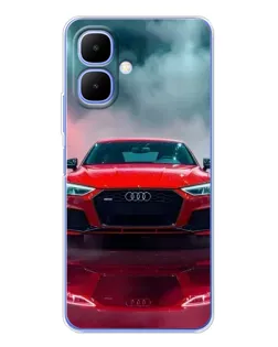 Чохол для TECNO Spark Go 2 з картинкою «Audi RS — червоний стиль»