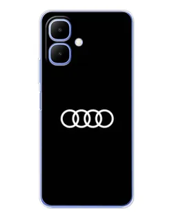 Чохол для TECNO Spark Go 2 з картинкою «Audi White Logo»