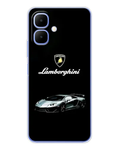 Чехол для TECNO Spark Go 2 с картинкой «Логотип Lamborghini классика»