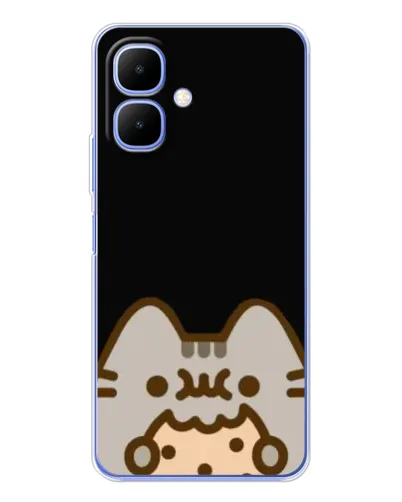Чехол для TECNO Spark Go 2 с картинкой «Пушин на черном»