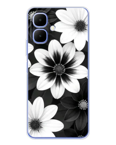 Чехол для TECNO Spark Go 2 с картинкой «Монохромные астры» Чехол для TECNO Spark Go 2 с картинкой «Монохромные астры»