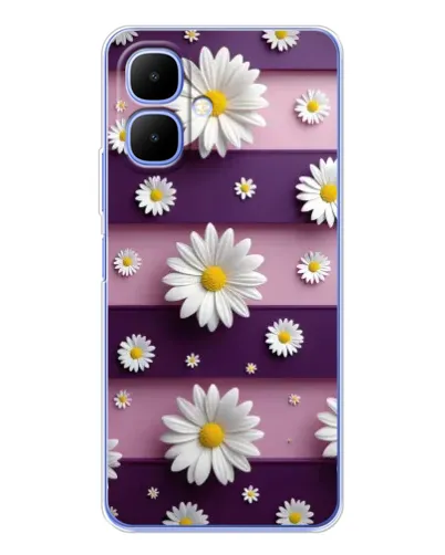 Чехол для TECNO Spark Go 2 с картинкой «Ромашки на фиолетовом» Чехол для TECNO Spark Go 2 с картинкой «Ромашки на фиолетовом»
