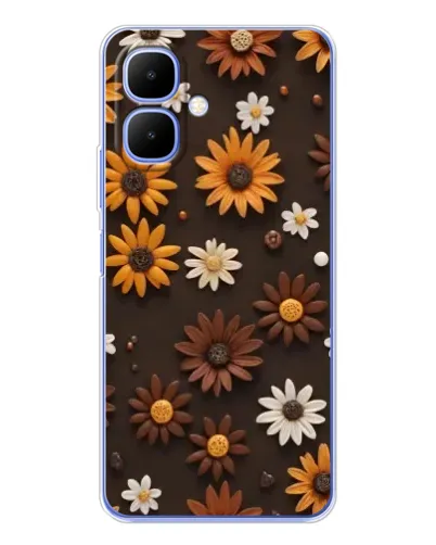Чехол для TECNO Spark Go 2 с картинкой «Узор из маленьких подсолнухов» Чехол для TECNO Spark Go 2 с картинкой «Узор из маленьких подсолнухов»