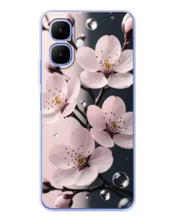 Чохол для TECNO Spark Go 2 з картинкою «Ніжня сакура та краплі» Чохол для TECNO Spark Go 2 з картинкою «Ніжня сакура та краплі»