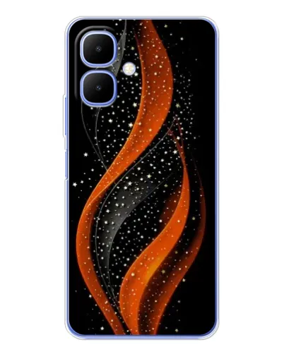 Чехол для TECNO Spark Go 2 с картинкой «Огненная звездная волна»