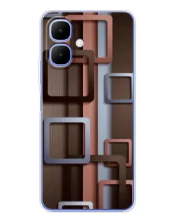Чехол для TECNO Spark Go 2 с картинкой «Коричневые объемные квадраты» Чехол для TECNO Spark Go 2 с картинкой «Коричневые объемные квадраты»
