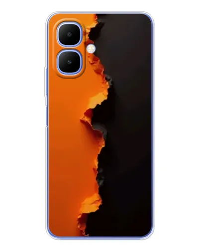 Чехол для TECNO Spark Go 2 с картинкой «Оранжевый разлом»