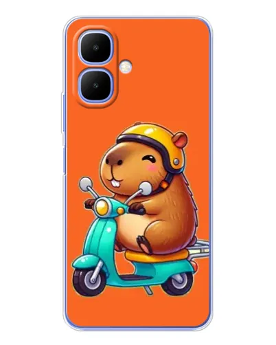Чехол для TECNO Spark Go 2 с картинкой «Капибара на скутере» Чехол для TECNO Spark Go 2 с картинкой «Капибара на скутере»