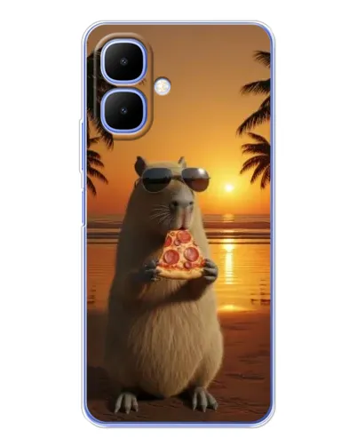Чехол для TECNO Spark Go 2 с картинкой «Капибара с пиццей» Чехол для TECNO Spark Go 2 с картинкой «Капибара с пиццей»