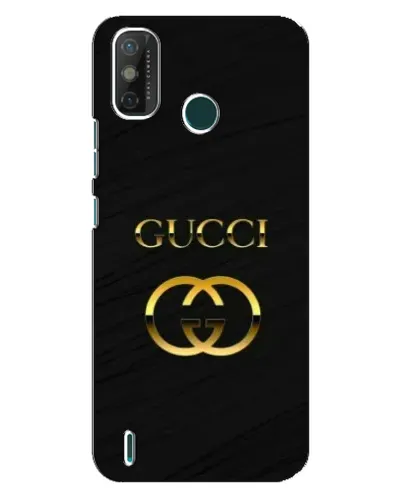 Чехол для TECNO Spark GO (2020) с картинкой «Золотой логотип Gucci»