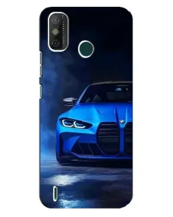 Чехол для TECNO Spark GO (2020) с картинкой «Голубая BMW M4»