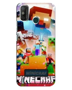 Чехол для TECNO Spark GO (2020) с картинкой «Minecraft герои игры»