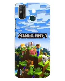 Чехол для TECNO Spark GO (2020) с картинкой «Minecraft классический мир»