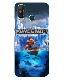 Чехол для TECNO Spark GO (2020) с картинкой «Minecraft ледяной мир»
