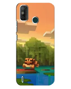 Чехол для TECNO Spark GO (2020) с картинкой «Майнкрафт закат солнца»