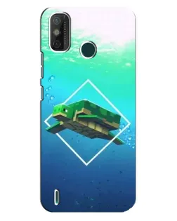 Чехол для TECNO Spark GO (2020) с картинкой «Черепаха Minecraft»