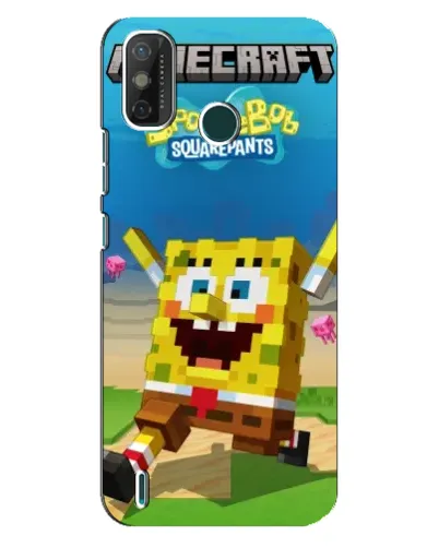 Чехол для TECNO Spark GO (2020) с картинкой «Губка Боб Minecraft» Чехол для TECNO Spark GO (2020) с картинкой «Губка Боб Minecraft»