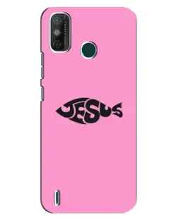 Чехол для TECNO Spark GO (2020) с картинкой «Розовый символ  Jesus»